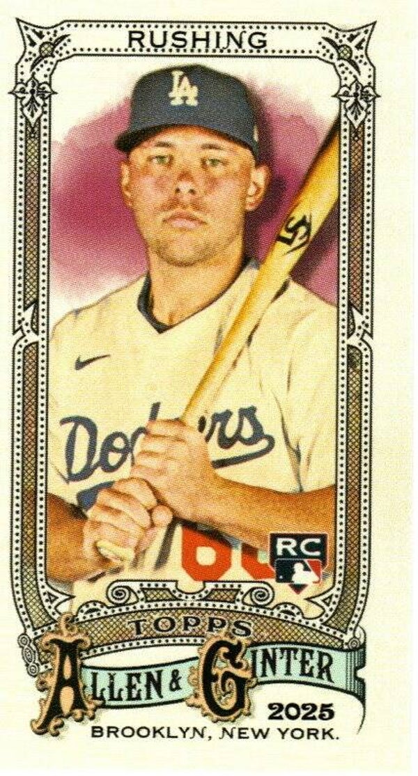 Allen & Ginter 2025 Mini #200 Dalton Rushing, Los Angeles Dodgers RC
