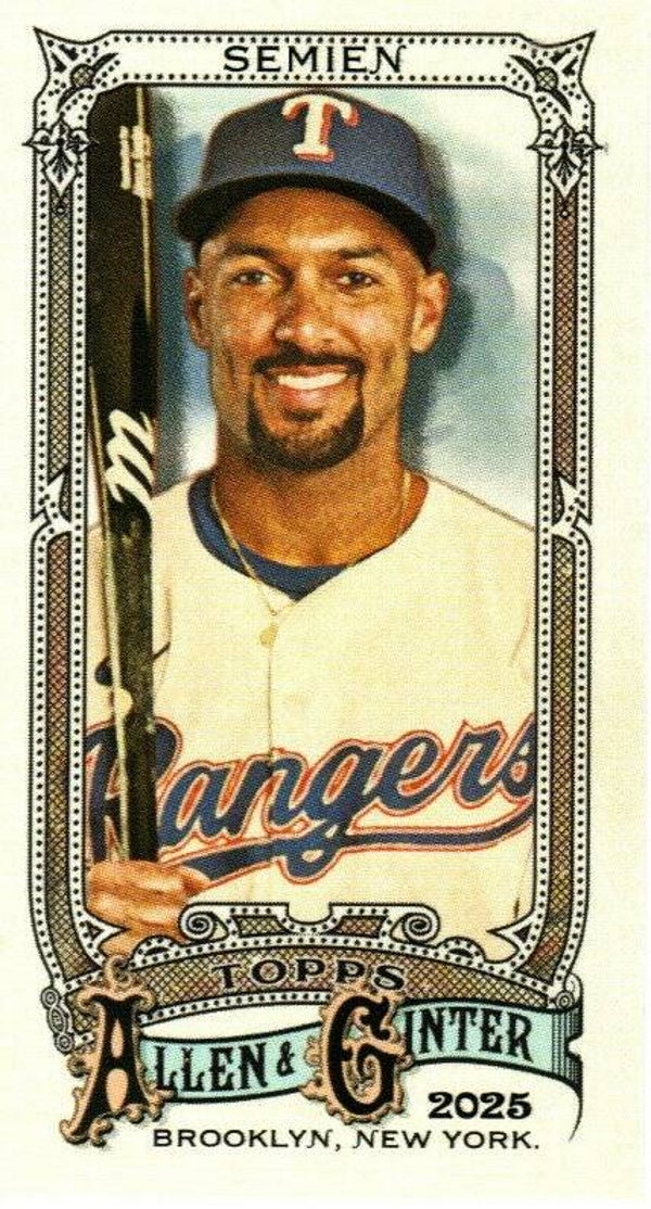 Allen & Ginter 2025 Mini A&G Back #212 Marcus Semien, Texas Rangers