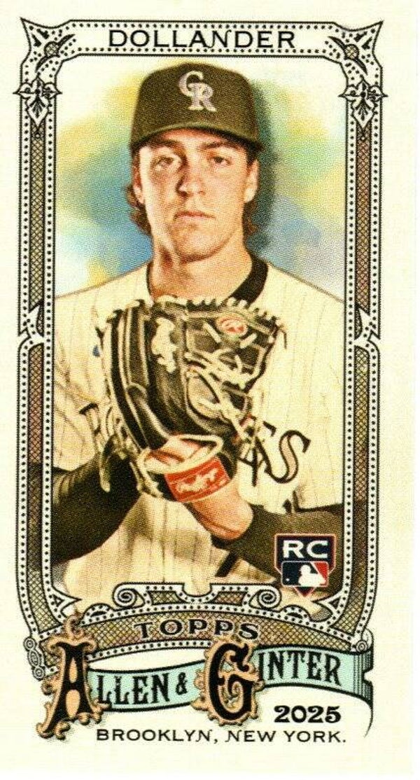Allen & Ginter 2025 Mini A&G Back #217 Chase Dollander, Colorado Rockies RC