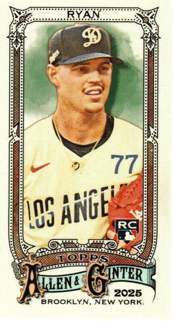 Allen & Ginter 2025 Mini #226 River Ryan, Los Angeles Dodgers RC