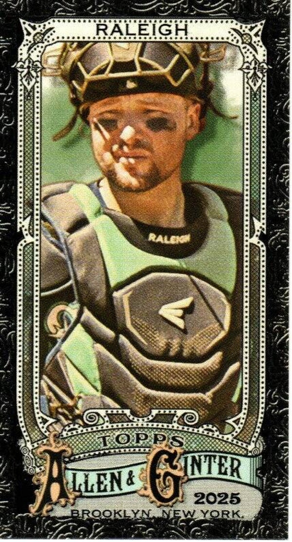 Allen & Ginter 2025 Mini Black Border #227 Cal Raleigh, Seattle Mariners
