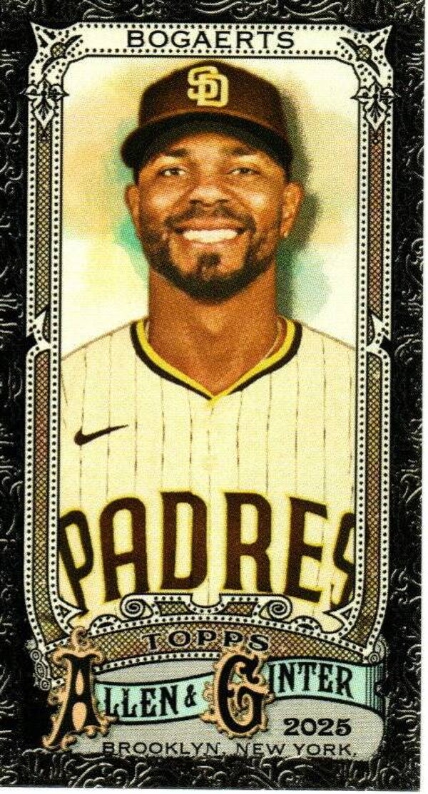 Allen & Ginter 2025 Mini Black Border #229 Xander Bogaerts, San Diego Padres