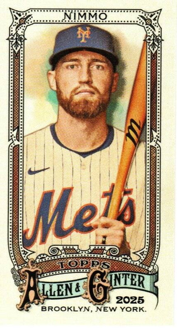 Allen & Ginter 2025 Mini #238 Brandon Nimmo, New York Mets