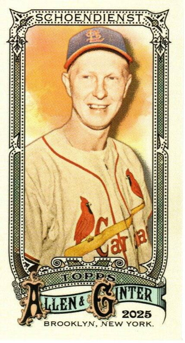 Allen & Ginter 2025 Mini SP #304 Red Schoendienst, St. Louis Cardinals