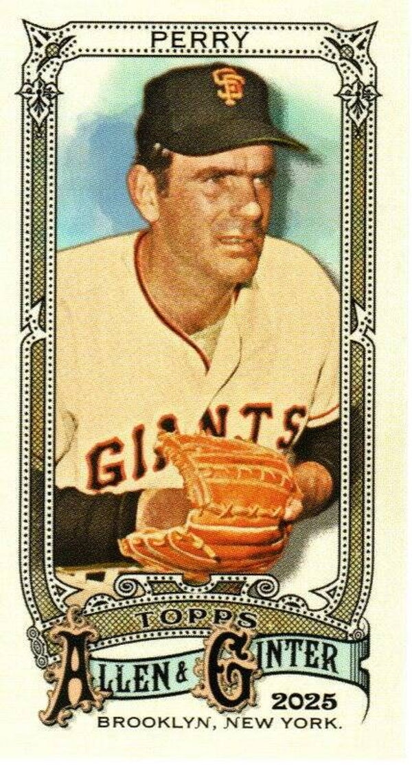 Allen & Ginter 2025 Mini SP #305 Gaylord Perry, San Francisco Giants