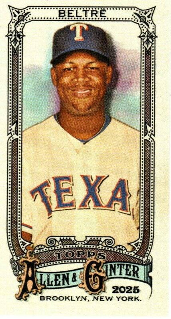 Allen & Ginter 2025 Mini SP #323 Adrian Beltré, Texas Rangers