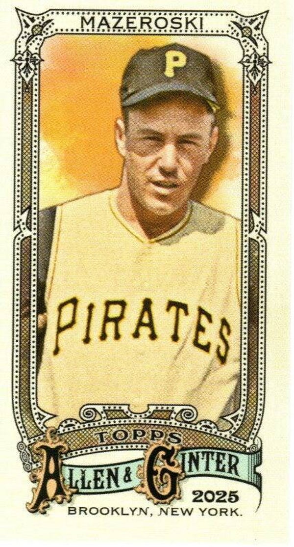 Allen & Ginter 2025 Mini SP #326 Bill Mazeroski, Pittsburgh Pirates
