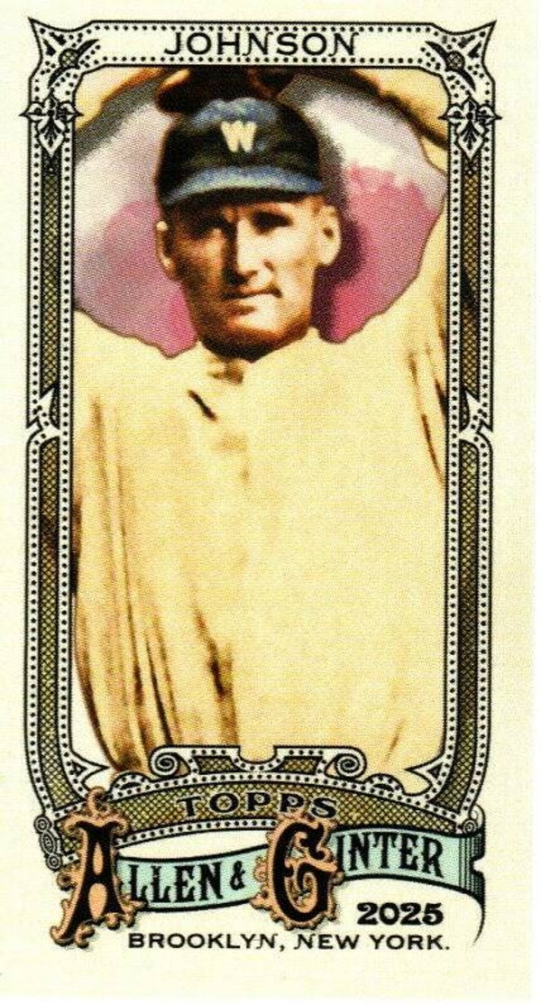 Allen & Ginter 2025 Mini SP A&G Back #332 Walter Johnson, Washington Nationals