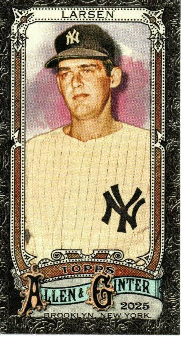 Allen & Ginter 2025 Mini SP Black Border #343 Don Larsen, New York Yankees