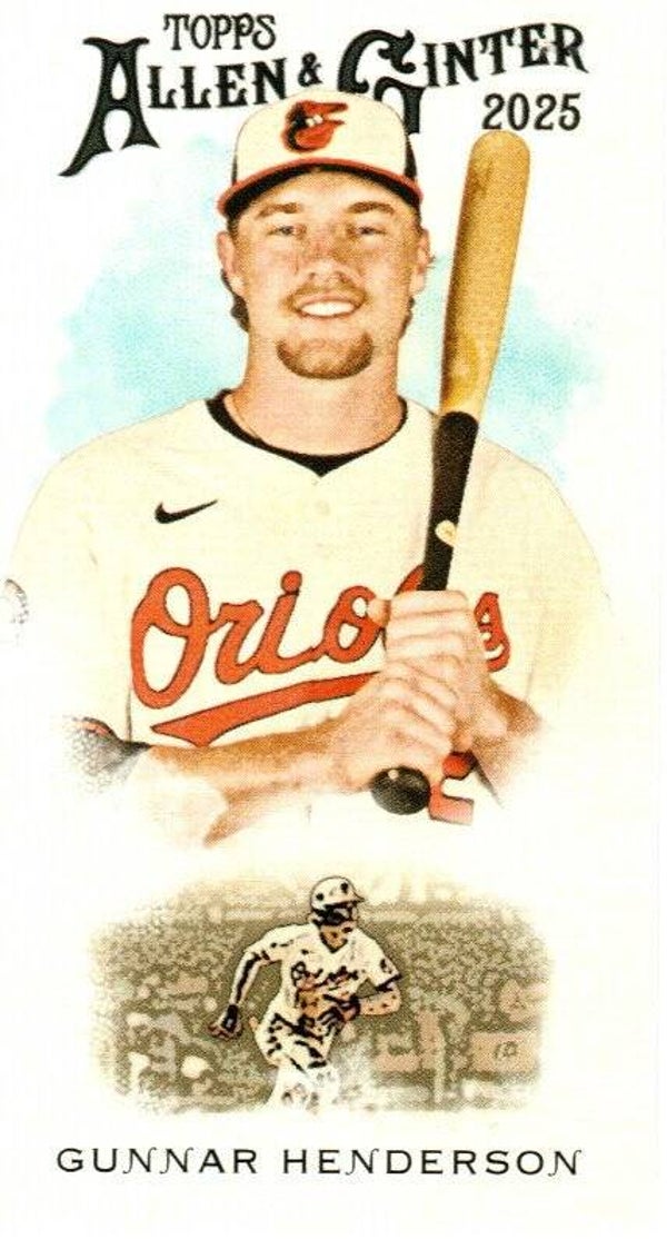 Allen & Ginter 2025 Mini 1889 N22 #N222-4 Gunnar Henderson, Baltimore Orioles