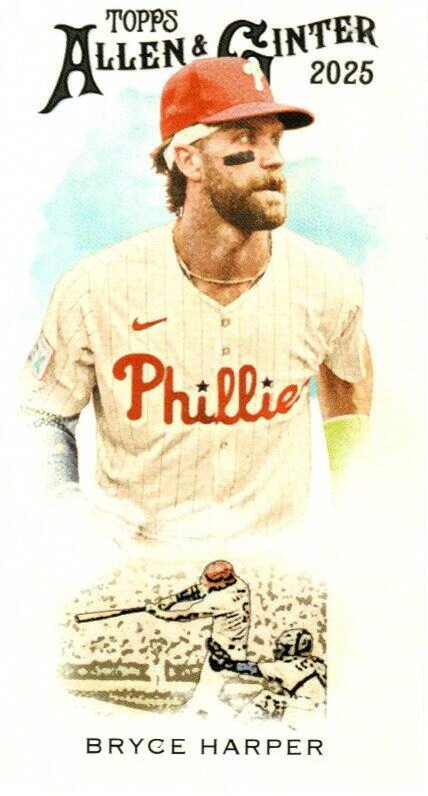 Allen & Ginter 2025 Mini 1889 N22 #N222-12 Bryce Harper, Philadelphia Phillies