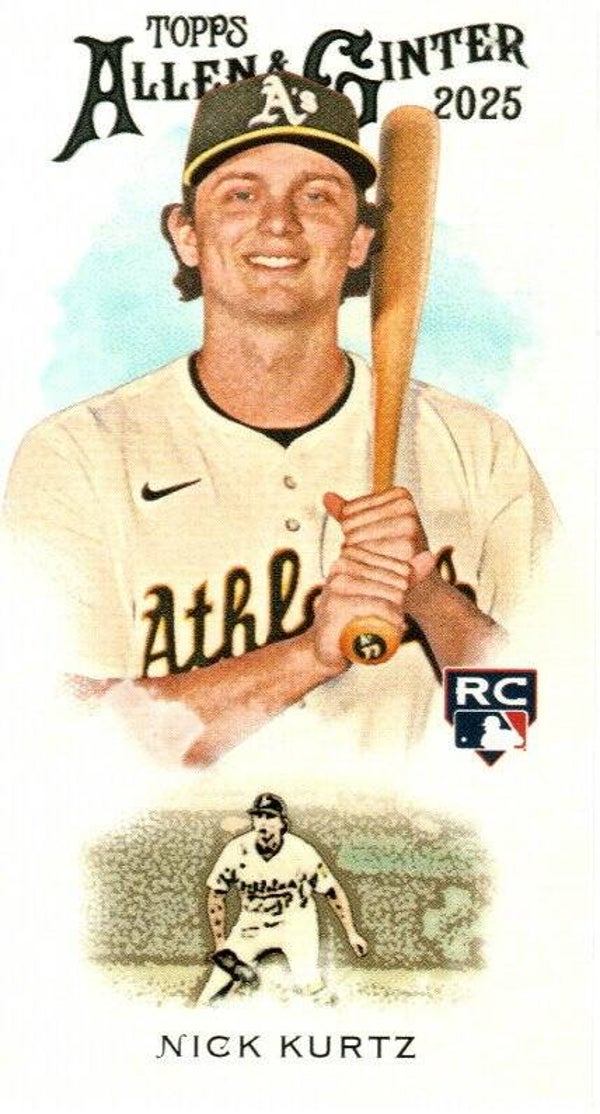 Allen & Ginter 2025 Mini 1889 N22 #N222-30 Nick Kurtz, Athletics RC