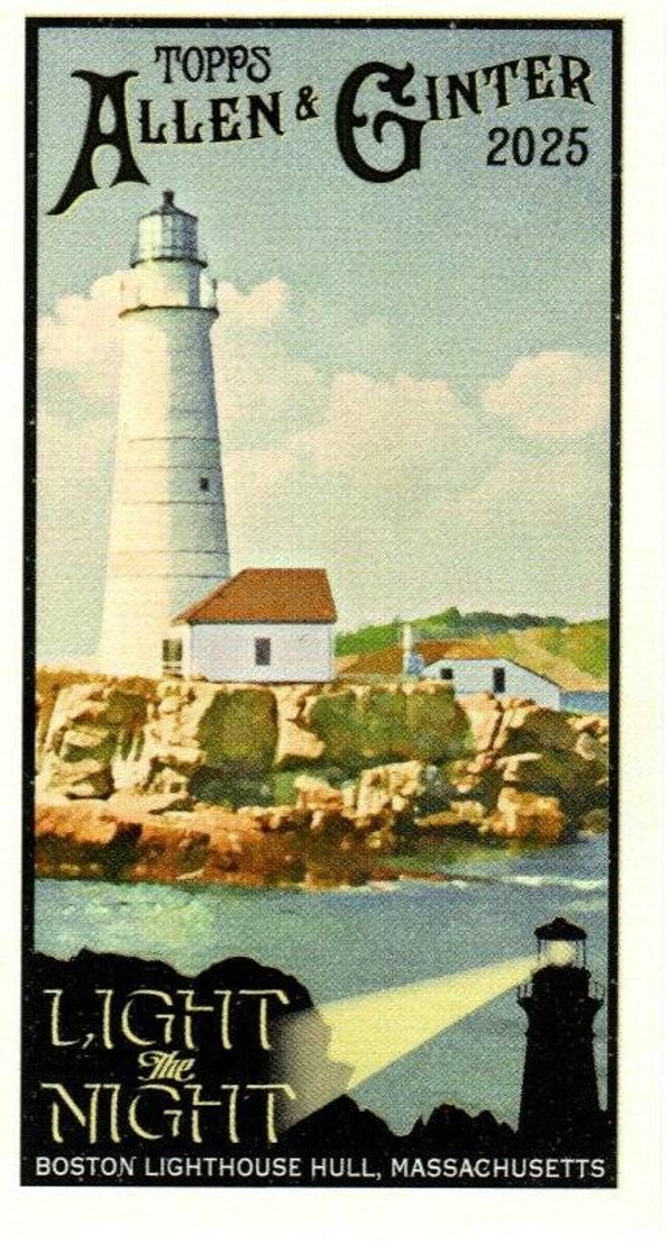 Allen & Ginter 2025 Mini #LTN-3 Boston Lighthouse Hull, Massachusetts Hull, Massachusetts - Light the Night