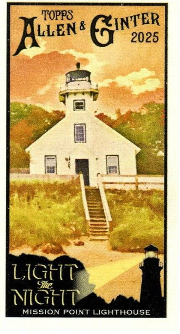 Allen & Ginter 2025 Mini #LTN-25 Mission Point Lighthouse Traverse City, Michigan - Light the Night