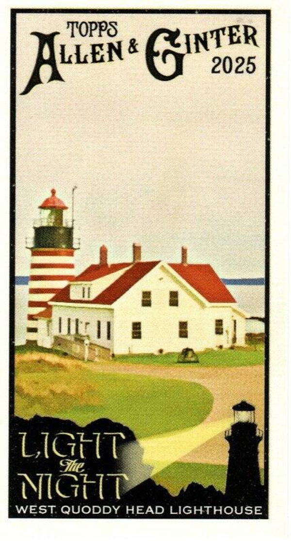 Allen & Ginter 2025 Mini #LTN-30 West Quoddy Head Lighthouse Lubec, Maine - Light the Night