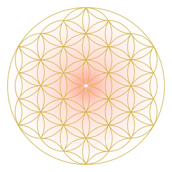 Blume des Lebens mit Herz 128