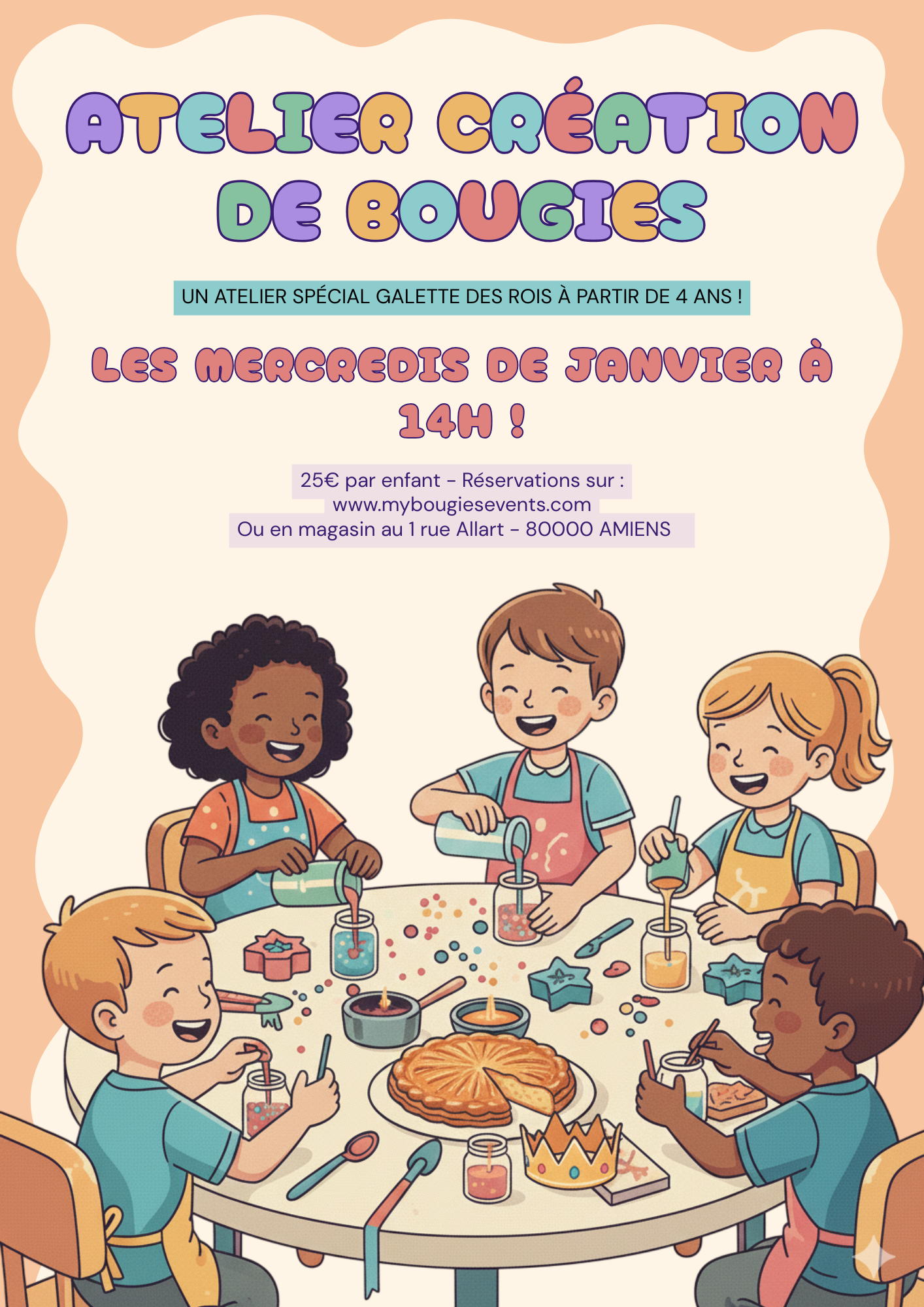 Atelier enfant : Bougie galette des Rois