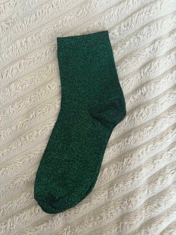 Chaussettes pailletées personnalisables "vert"