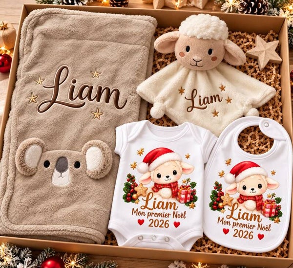 Coffret naissance personnalisé – Mon premier Noël 2026