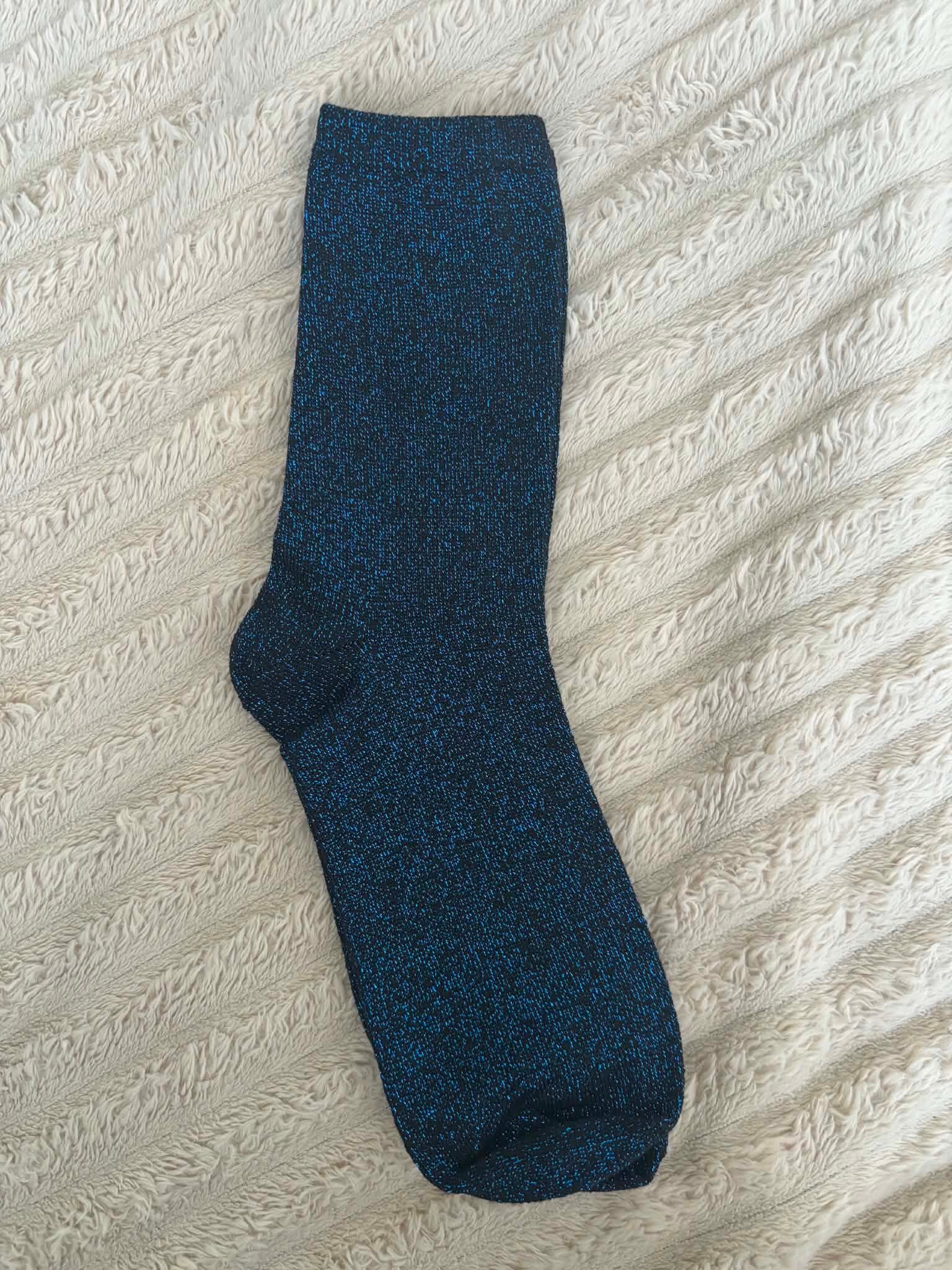 Chaussettes pailletées personnalisables "bleu"