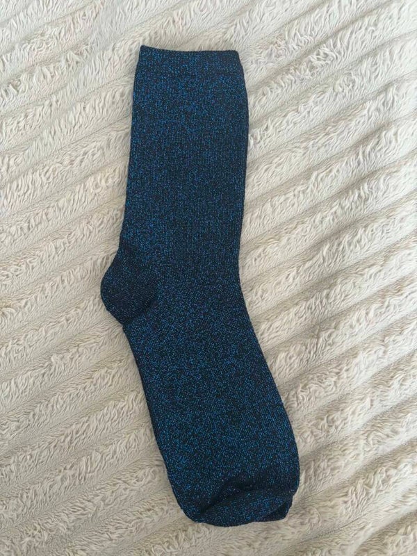 Chaussettes pailletées personnalisables "bleu"