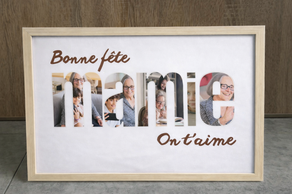 💛 Cadre Personnalisé " mamie "