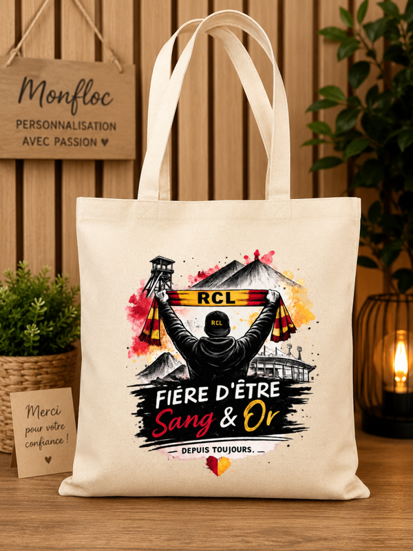 Tote bag "Fière d'être Sang & Or"