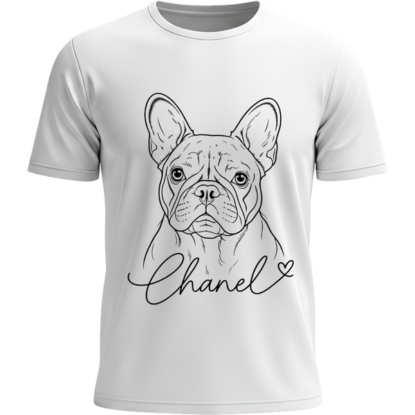 Tee-shirt – Portrait de votre animal & prénom
