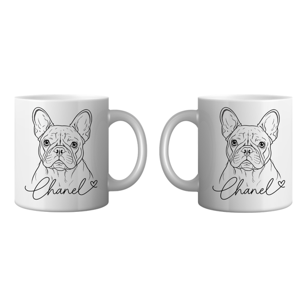 Mug personnalisé – Portrait de votre animal & prénom