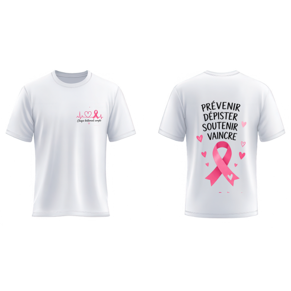 T-shirt Octobre Rose – « Chaque battement compte »