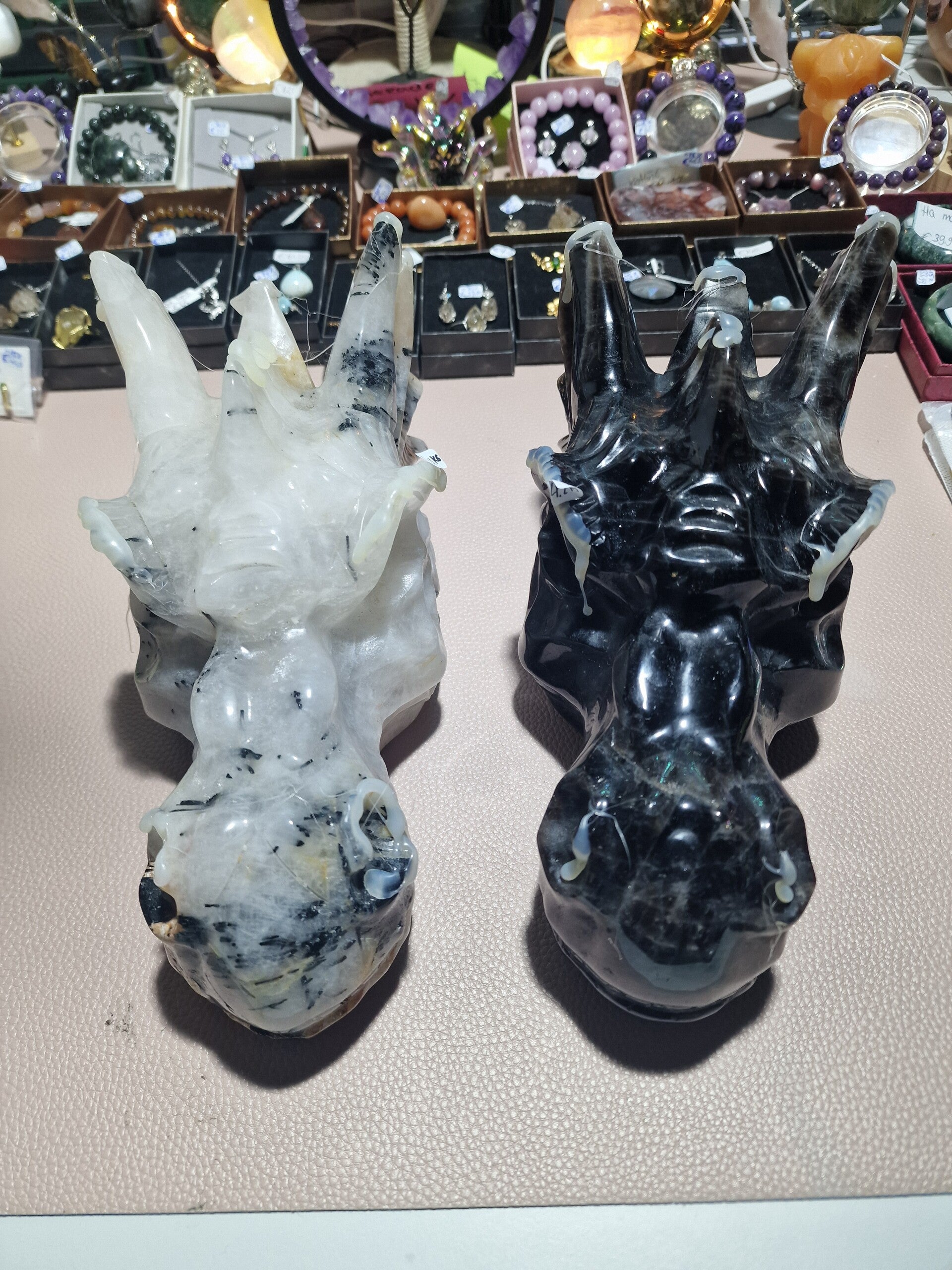 tourmalijn drakenkoppen set