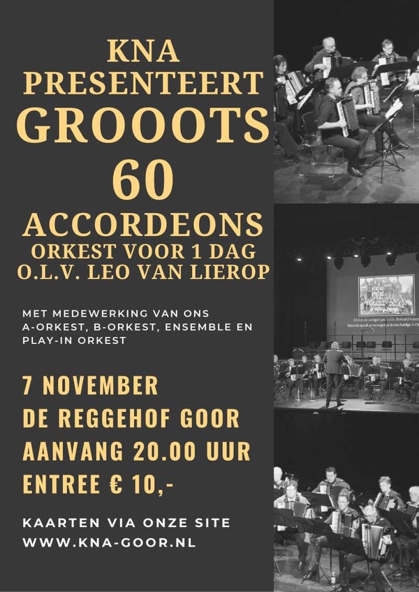 Entree kaart "GROOOTS" Najaars concert 7 november 2026