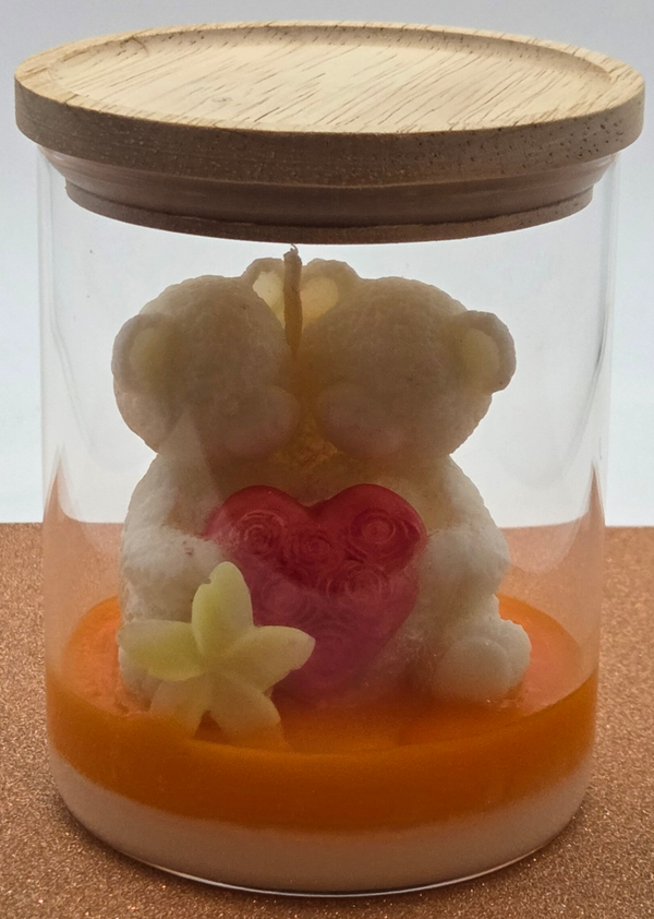 Bougie Gourmande Évasion "Relaxation de Tahiti" aux Oursons Amoureux