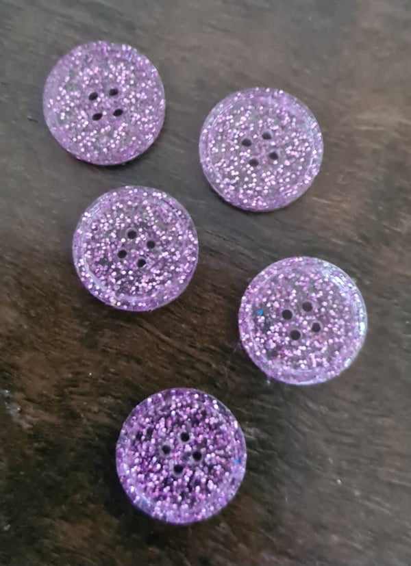 Knapp lila glitter