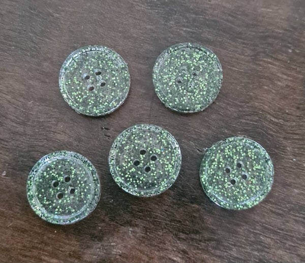 Knapp Grön glitter