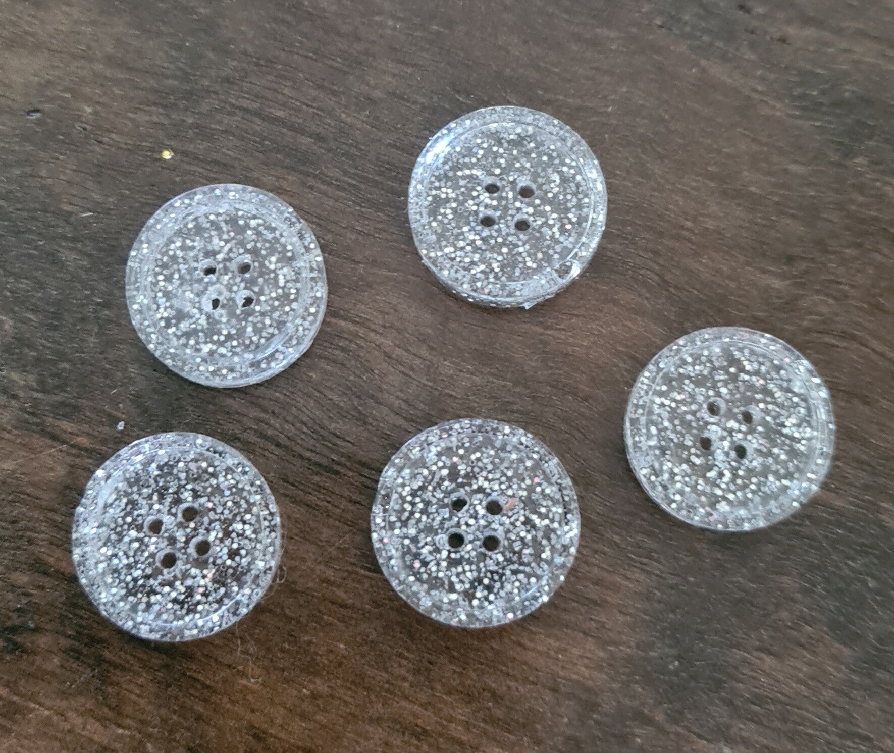 Knapp Silver glitter