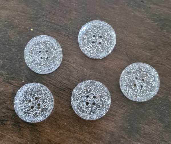Knapp Silver glitter