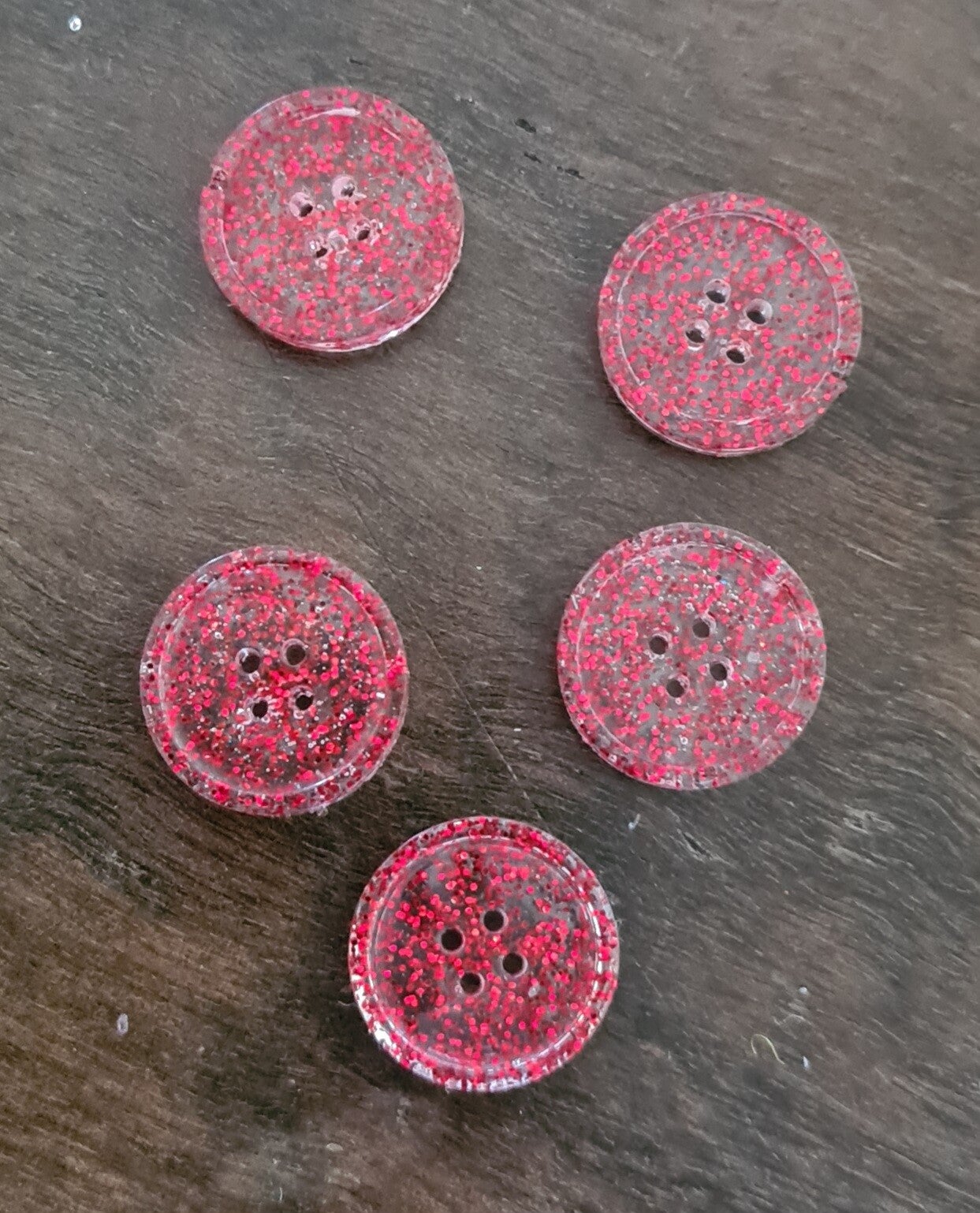 Knapp Röd glitter