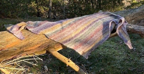 Sjal i ull och mohair
