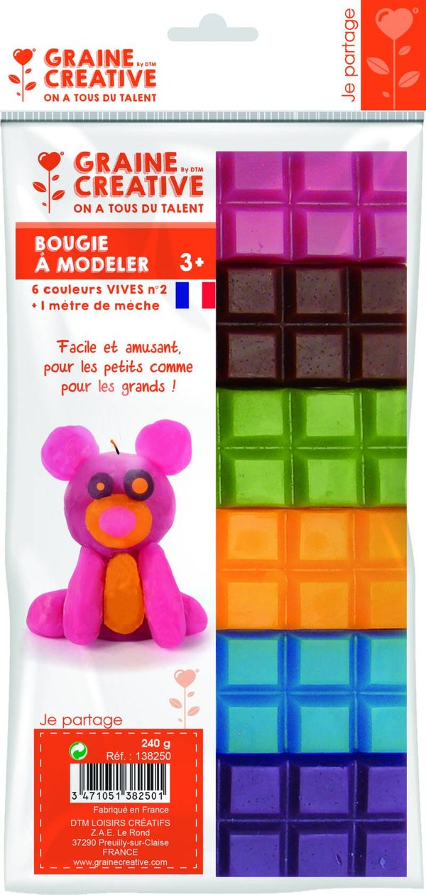 Maak je eigen Kaarsen 6 x 40 gr - multi kleuren