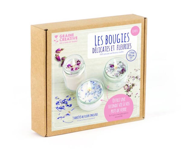 DIY-Kit Modelleren droogbloemen kaars - met verfijnde bloemengeur