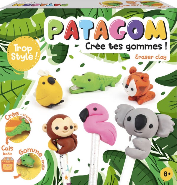 Patagom Gum Klei Set - jungle dieren