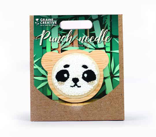 Punch Needle Set, d:15cm - panda