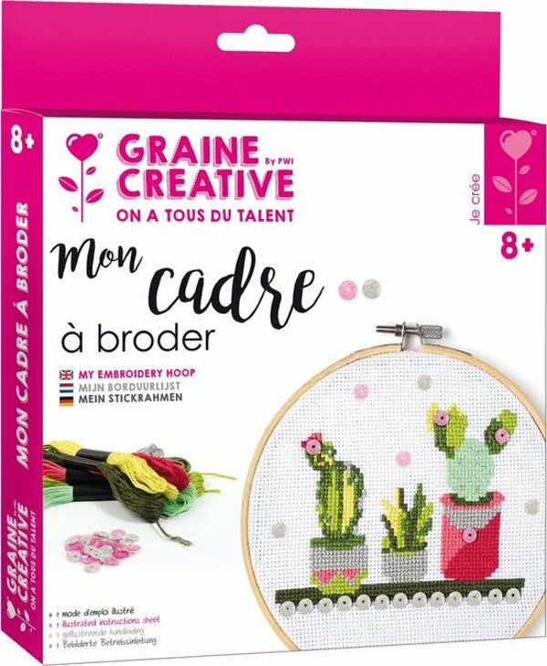 DIY-borduurset - cactussen, d 15 cm