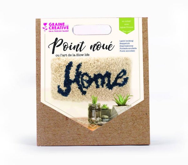 DIY-Stiksteek pakket - Smyrnaknoop - Tapijt 52 x 27,5 cm - Home/Cool