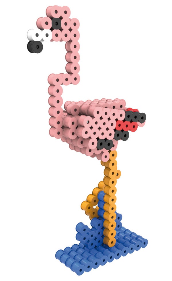 Hobbypakket Perlou 3D Strijkkralen Kit - flamingo