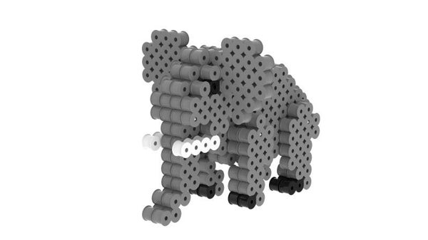 Hobbypakket Perlou 3D Strijkkralen Kit - olifant
