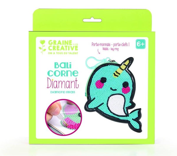 Diamond Painting Portemonnee Kit - eenhoorn walvis