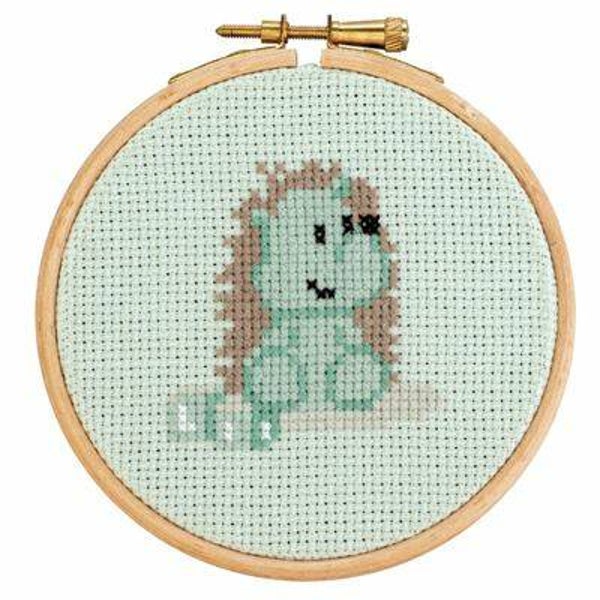 DIY-borduurset Little Woodland Adventures Dendennis - Heather Hedgehog, d 10 cm