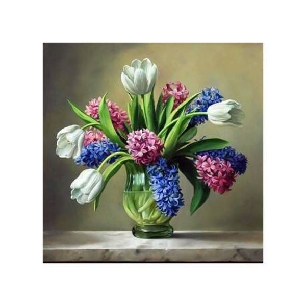 Diamond Painting Canvas 60x60 cm - Fresh Bouquet